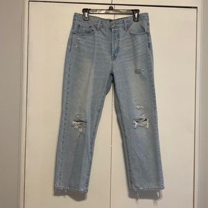 GAP boyfriend distressed denim light wash